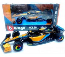 DieCast Model McLAREN MCL36 Formula 1 Car Scale 1/43 15cm Driver DANIEL RICARDO Number 3 Original Die Cast Bburago 38063