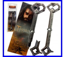 THE HOBBIT Penna e Segnalibro 3D THORIN'S KEY 17cm Noble Bookmark Lenticular NEW