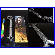 THE HOBBIT Penna e Segnalibro 3D THORIN'S KEY 17cm Noble Bookmark Lenticular NEW