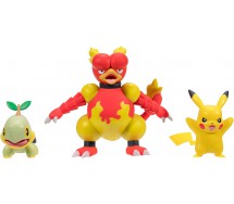 BOX APERTO - POKEMON Box 2 Mini Figure PIKACHU Contro EEVEE Evoli Originali WCT Pronti alla Battaglia