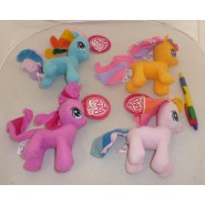 SET 4 Peluche MY LITTLE PONY 15cm ORIGINALI Rainbow Pinkie Twilight Fluttershy