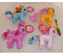 SET 4 Peluche MY LITTLE PONY 15cm ORIGINALI Rainbow Pinkie Twilight Fluttershy