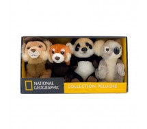 NATIONAL GEOGRAPHIC SET 4 Plushies 18cm LION KOALA PANDA PANDA ROUX