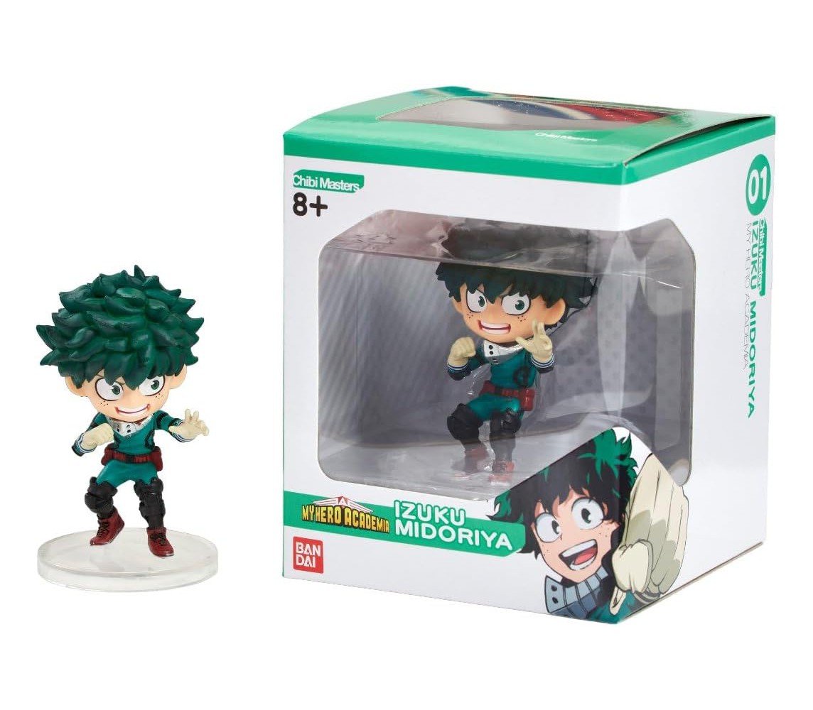 MY HERO ACADEMIA Figura CHIBIMASTER 01 IZUKU MIDORIYA 8cm ORIGINALE Bandai