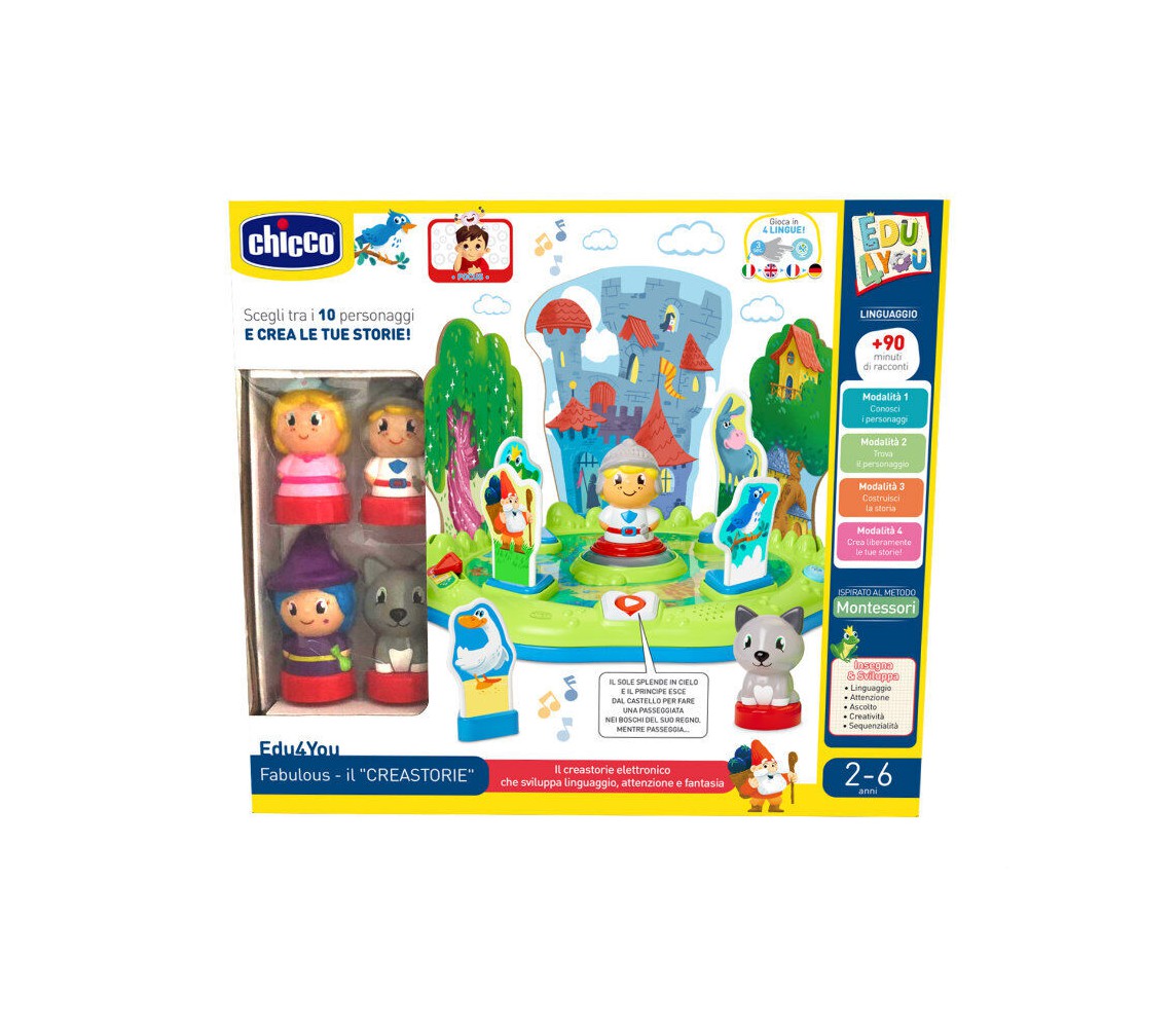 Chicco FABULOUS CREASTORIE Playset PARLANTE Racconta Storie IN ITALIANO 2-5 ANNI