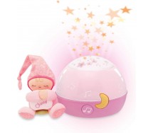 Chicco Goodnight Stars Pink Baby Night Light Projector Light and Relaxing Music and Soft Removable Plush Toy