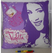 VIOLETTA CUSHION  Squared Violet 38x38cm Original DISNEY