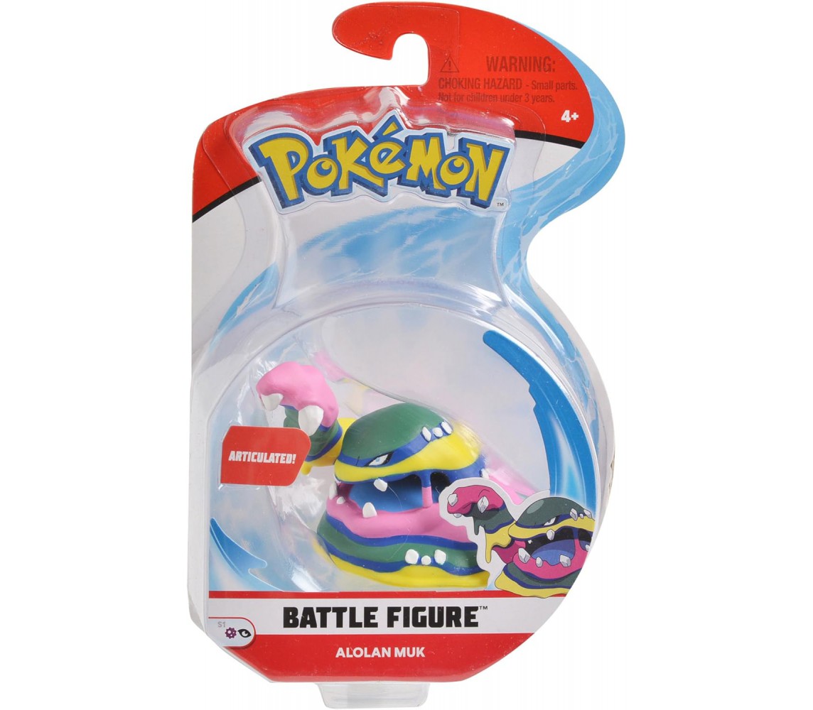 POKEMON Box Mini Figure 8cm ALOLAN MUK Original BATTLE FIGURE PACK