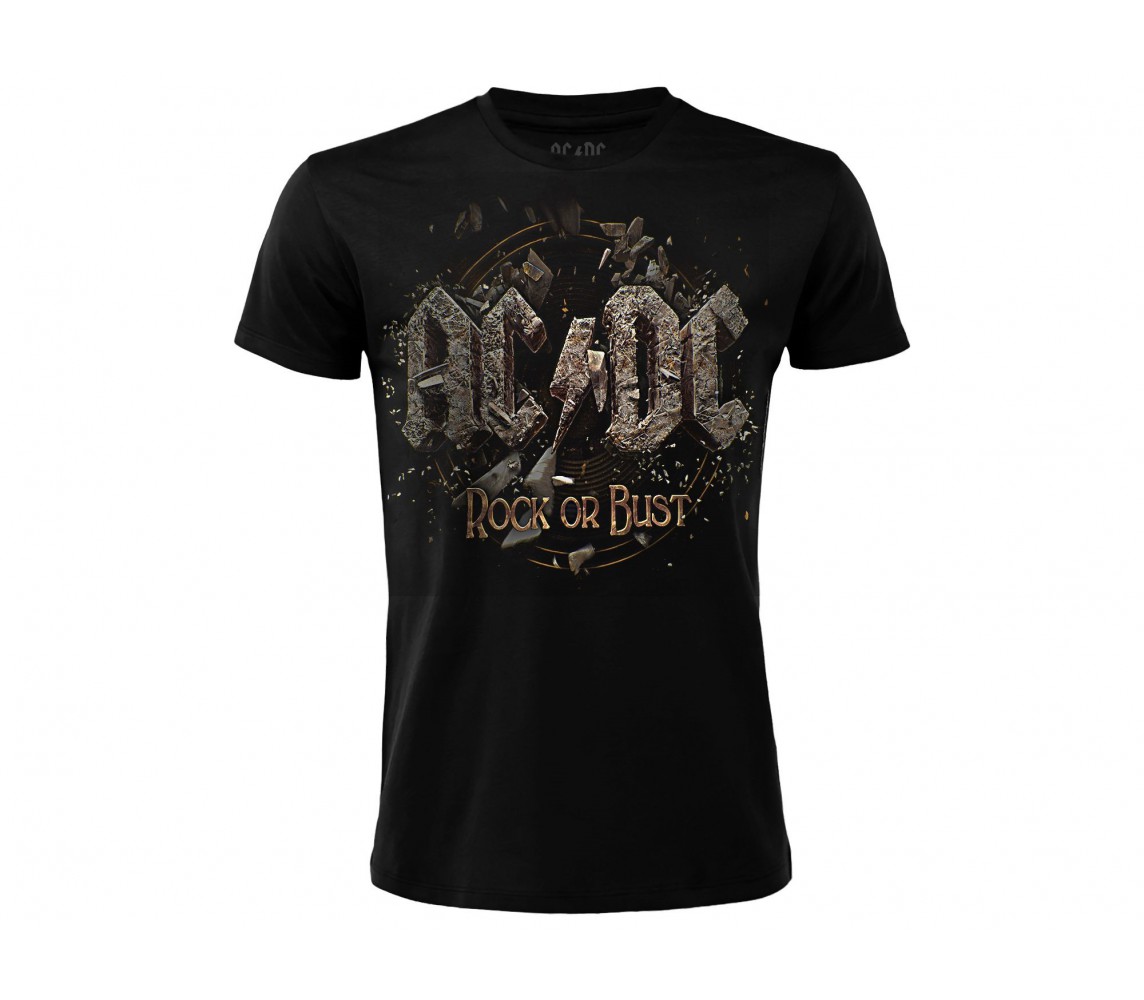 AC/DC T-Shirt Maglietta ROCK OR BUST Hard Rock AC DC ORIGINALE Ufficiale