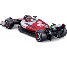 DieCast Model ALFA ROMEO C42 Formula 1 Car Scale 1/43 15cm Driver ZHOU GUANYU Number 24 Original Die Cast Bburago 38067