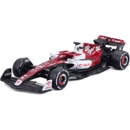 DieCast Model ALFA ROMEO C42 Formula 1 Car Scale 1/43 15cm Driver ZHOU GUANYU Number 24 Original Die Cast Bburago 38067