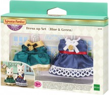 SYLVANIAN FAMILIES Set ABITI DA GALA Dress Up Blu e Verde Epoch 6021