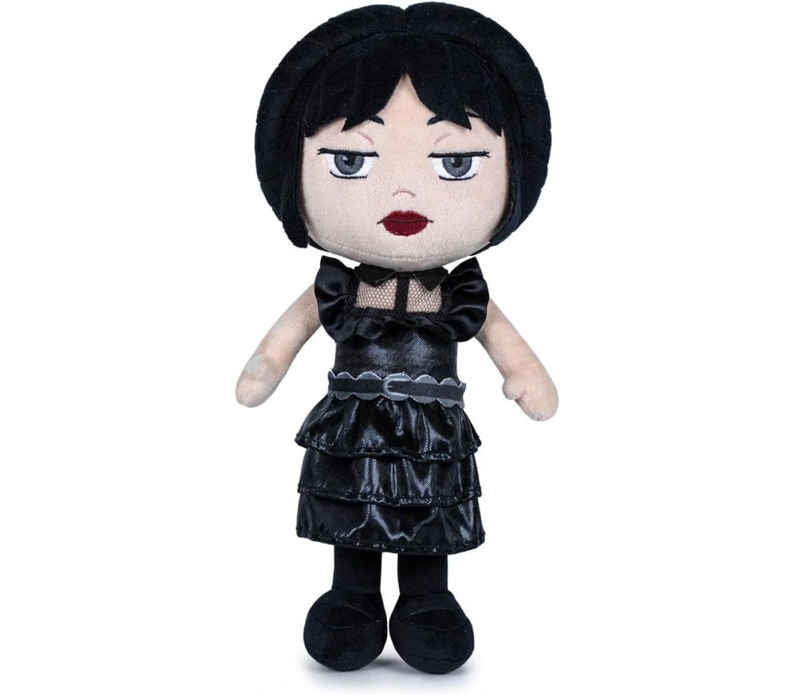 BROKEN PACKAGE WEDNESDAY Addams With DANCE DRESS with Coffin Plush 32cm Soft Toy ORIGINAL Official