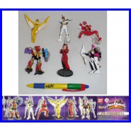 SET 6 Figures POWER RANGERS 10cm DINO THUNDER PART 2 Original Bandai GASHAPON SENTAI