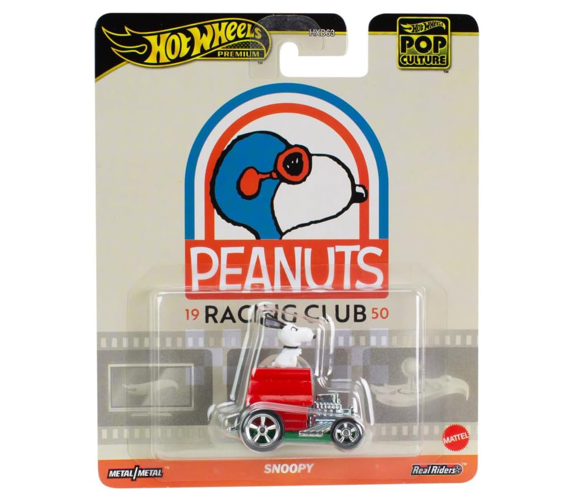 PEANUTS Cuccia Motorizzata SNOOPY Modellino DieCast Scala 1/64 HVJ42 Hot Wheels