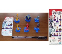 RARO SET 6 Figure Collezione ROBOTS Film Animazione 2005 ORIGINALI Gashapon TOMY