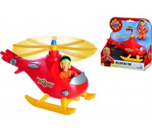 Playset Fireman Sam Vehicle FIRE HELICOPTER With FIGUR of MALCOLM ORIGINAL SIMBA