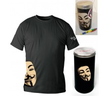 T-SHIRT Maglietta V PER VENDETTA in Metal BOX Ufficiale SD TOYS Guy Fawkes NUOVA