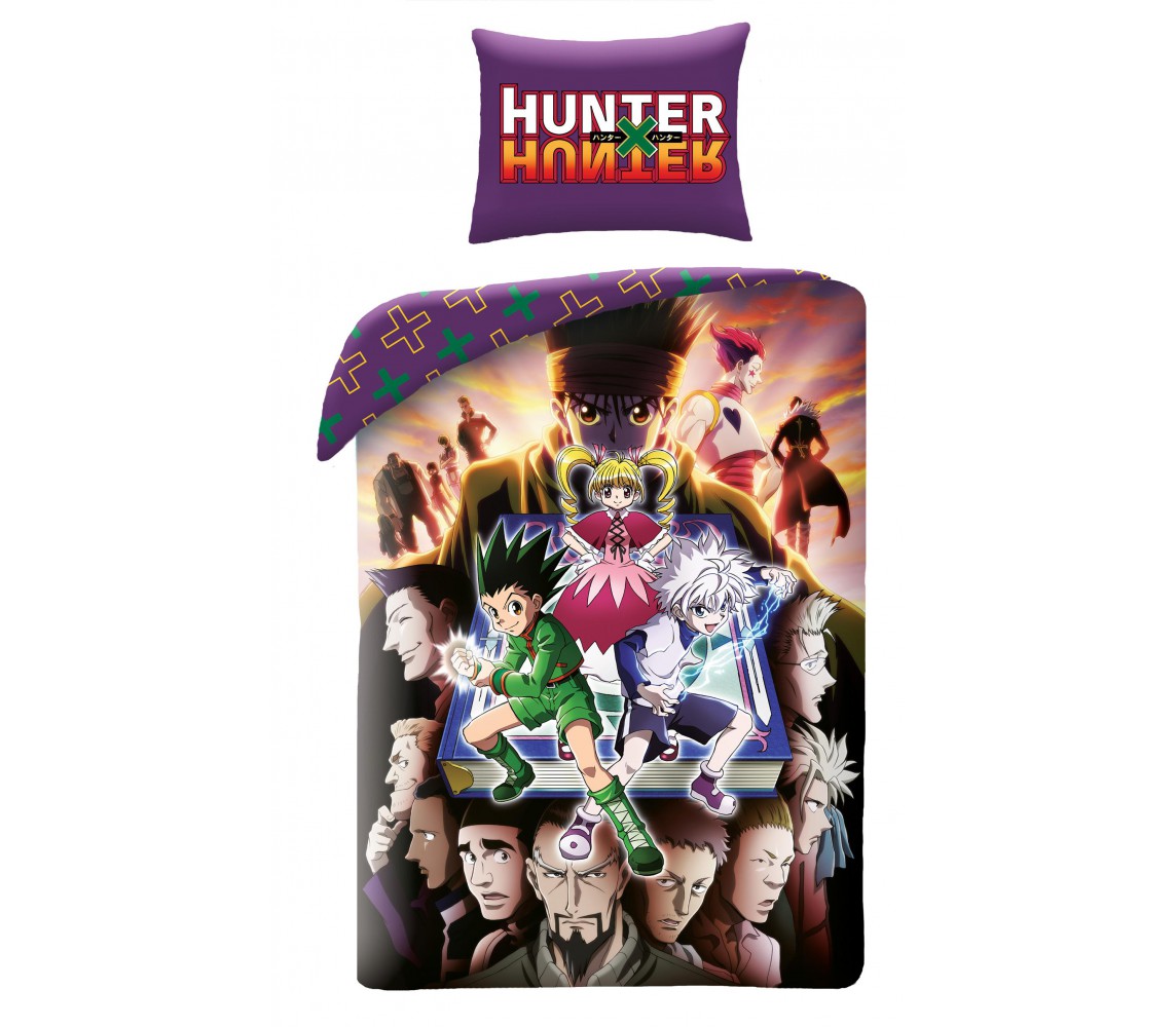 HUNTER X HUNTER Set Copripiumino Letto Singolo 140x200cm COTONE Gon Killu