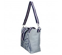 LILO STITCH Borsa Grande Shopping Bag SHOPPER Fashion Mission 48x32x14cm GRIGIO