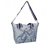 LILO STITCH Borsa Grande Shopping Bag SHOPPER Fashion Mission 48x32x14cm GRIGIO