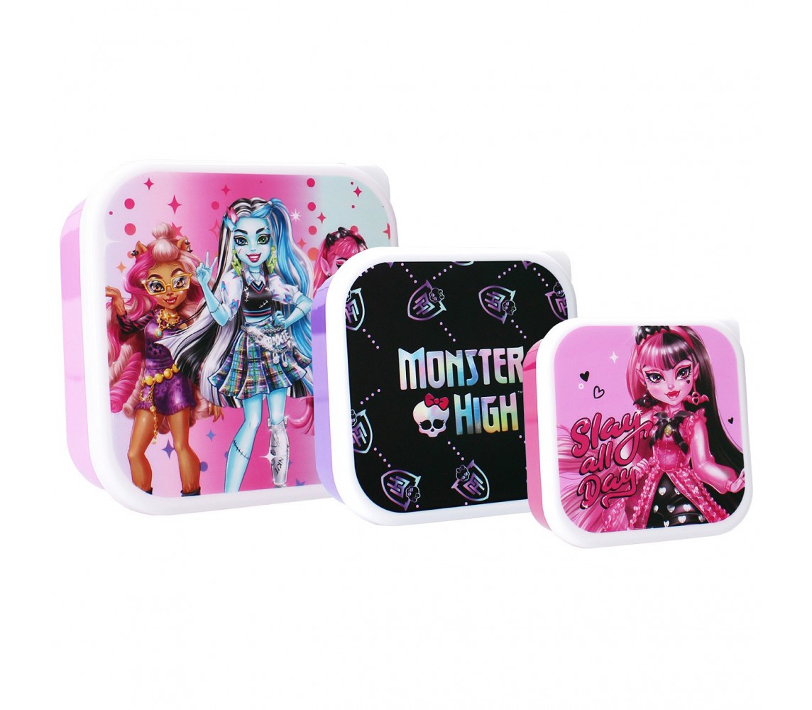 MONSTER HIGH Let's Eat! 3 Snack Box 6x12x12cm Vadobag Official Nickelodeon