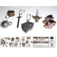 LEGEND OF ZELDA Rare SET 6 Metal PENDANTS ITEMS  Japan Gashapon Figures