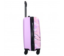 STITCH and ANGEL Trolley Suitcase 4 Wheels Extendable Handle 46x33x21cm Official DISNEY