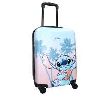 STITCH Trolley Suitcase 4 Wheels Extendable Handle 46x33x21cm Official DISNEY