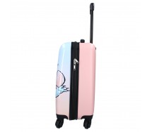 STITCH Trolley Suitcase 4 Wheels Extendable Handle 46x33x21cm Official DISNEY
