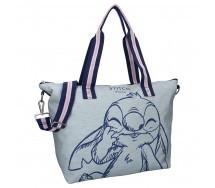 LILO STITCH Borsa Grande Shopping Bag SHOPPER Fashion Mission 48x32x14cm GRIGIO