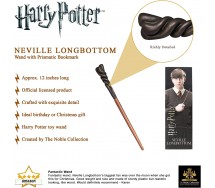 BACCHETTA MAGICA di NEVILLE LONGBOTTOM con SEGNALIBRO Originale NOBLE COLLECTION NN6316 HARRY Potter