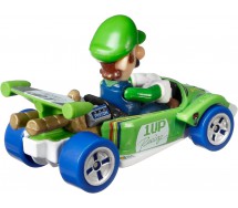 SUPER MARIO KART Die Cast Model LUIGI CIRCUIT SPECIAL 1:64 5cm Hot Wheels GRN18