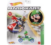 SUPER MARIO KART Die Cast Model LUIGI CIRCUIT SPECIAL 1:64 5cm Hot Wheels GRN18