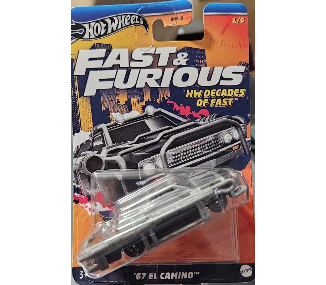 FAST FURIOUS Car Model EL CAMINO 67 Scale 1:64 8cm Hot Wheels HRW41