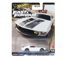 FAST FURIOUS Modello Auto FORD MUSTANG BOSS 1969 Scala 1:64 8cm Hot Wheels HYP71