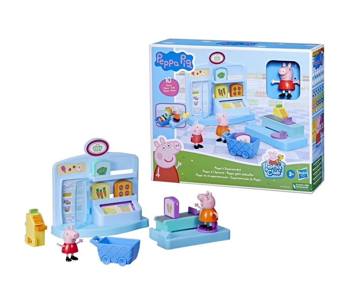 PEPPA PIG Playset SUPERMARKET 2 Figures Peppa and Mommy Pig HASBRO F4410