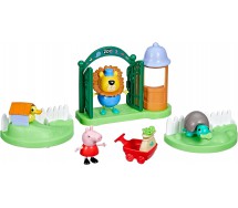 PEPPA PIG Playset GIORNO ALLO ZOO con 2 Figure Peppa e Leone HASBRO F6431