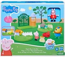 PEPPA PIG Playset GIORNO ALLO ZOO con 2 Figure Peppa e Leone HASBRO F6431