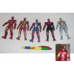 Set 5 FIGURE Action IRON MAN Varie Armature MARK con LED