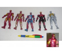 Set 5 FIGURE Action IRON MAN Varie Armature MARK con LED