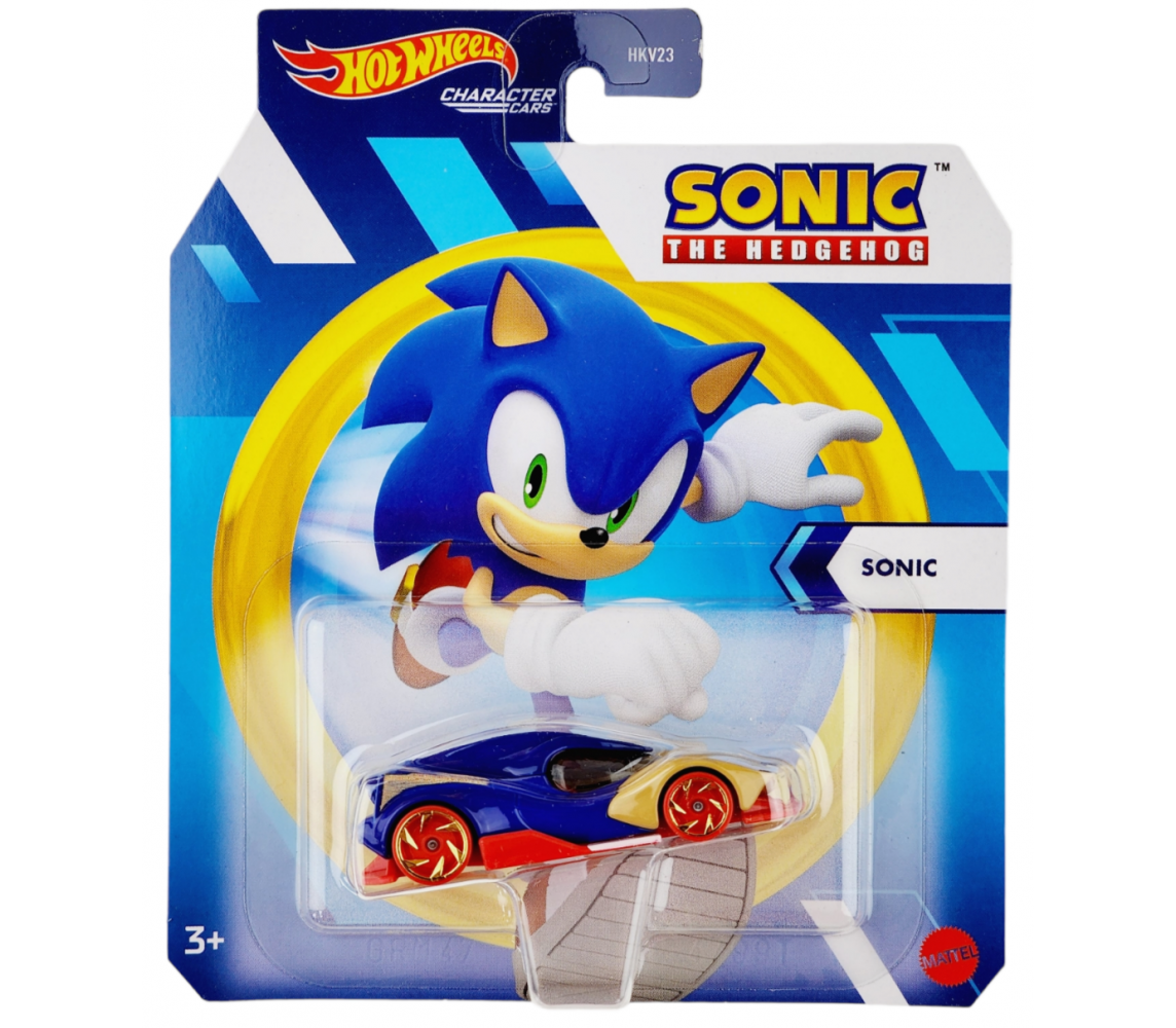 CHARACTER CARS CARS SONIC Car Model Scale 1:64 7cm Hot Wheels GRM47 DieCast