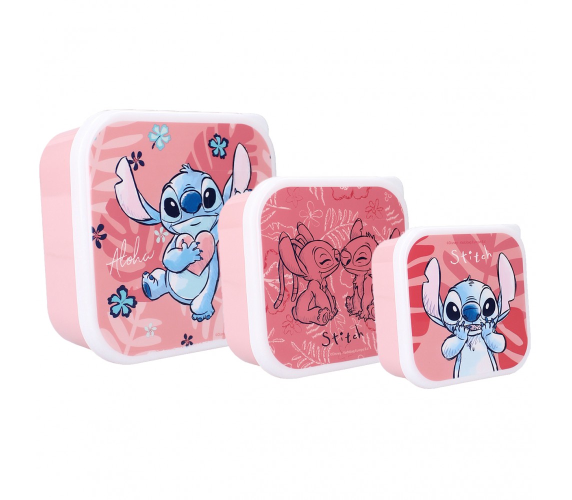 STITCH Bon Appetit! 3 Snack Box 6x12x12cm Vadobag Official Disney
