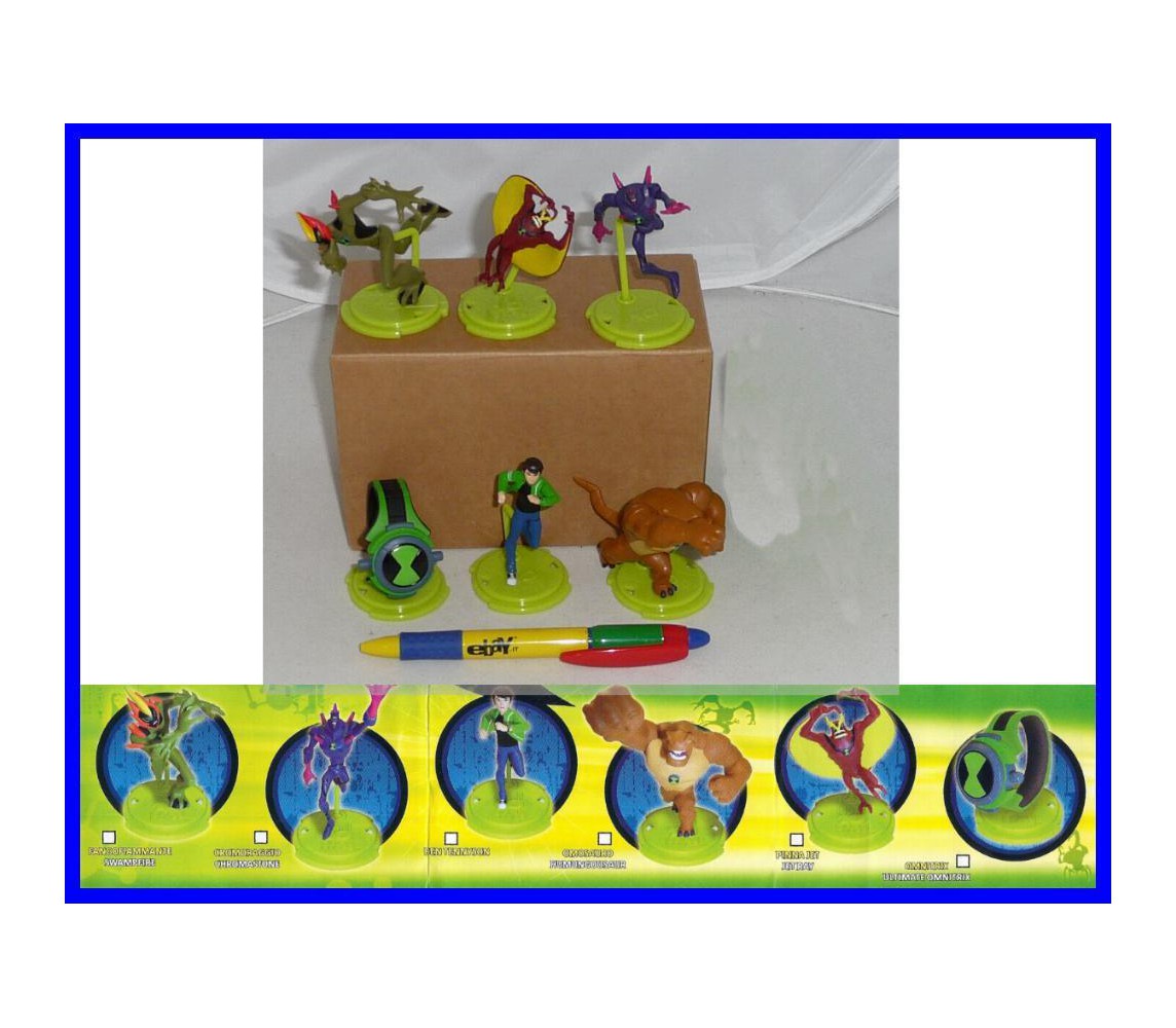 SET 6 Figures BEN TEN 10 Alien Force With Mini OMNITRIX Gashapon Collection