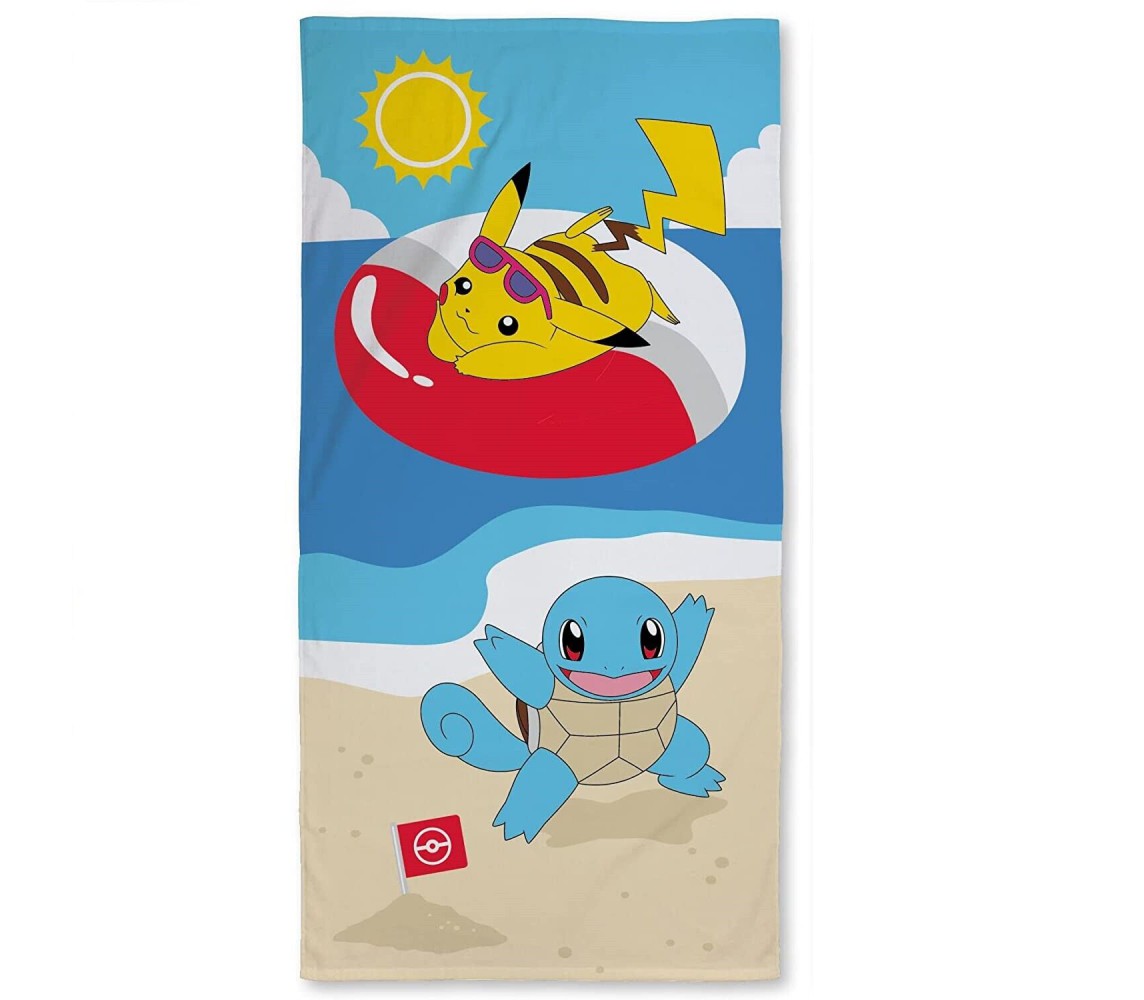 copy of POKEMON PIKACHU e SCORBUNNY Telo Mare Spiaggia 70x140cm Cotone ORIGINALE Ufficiale POK-491T