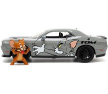 TOM JERRY Car Model DODGE CHALLENGER HELLCAT Figure Jerry 20cm 1/24 JADA