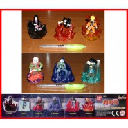 RARO Set 6 FIGURE 8cm NARUTO SHARINGAN Haku Sasuke Itachi Kakashi GASHAPON Bandai