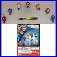 TOMY Set 7 FIGURE MARVEL CUTE SWING Danglers SPIDER MAN THOR CAP. AMERICA 