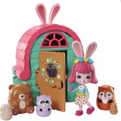 ENCHANTIMALS Playset BREE BUNNY CABIN Bunnies Pets Original MATTEL GTM47