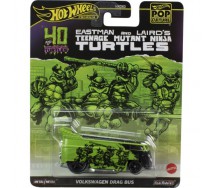 copy of Die Cast Modellino PARTY WAGON Tartarughe Ninja Scala 1:64 6cm Hot Wheels Premium Real Riders